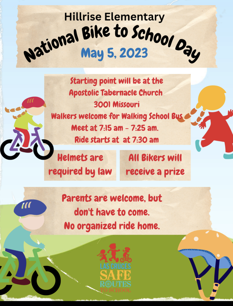 National Bike to School Day Hillrise Elementary School