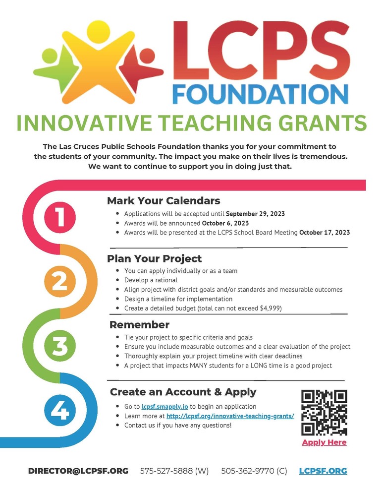 LCPS Foundation Innovative Teaching Grants 