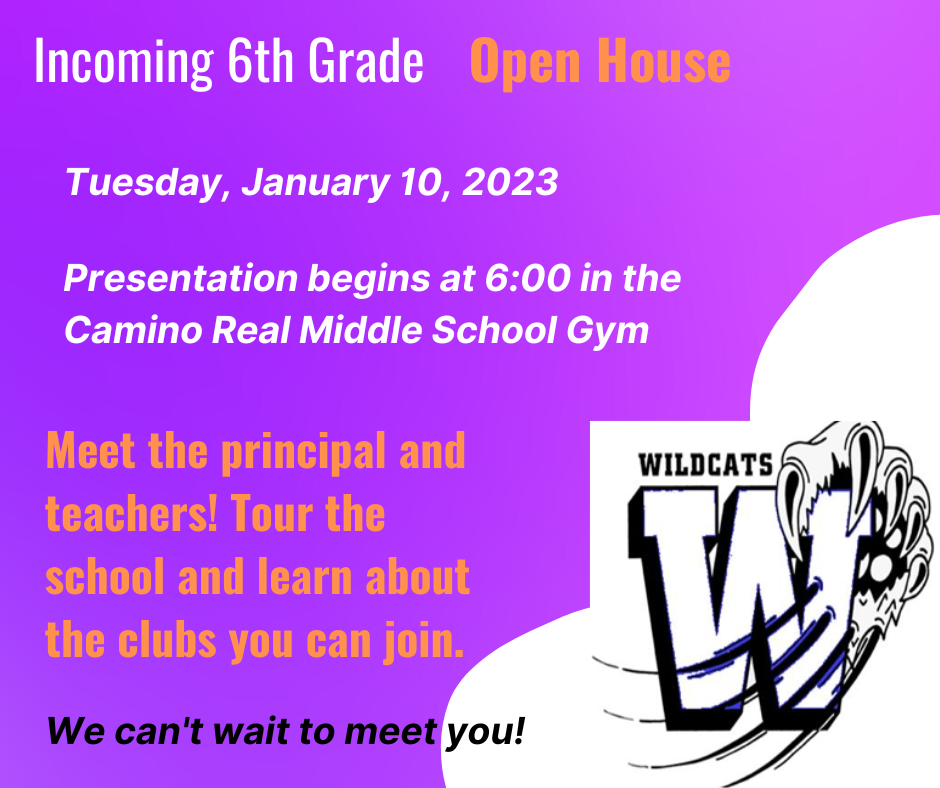 Incoming 6th Grade Open House
