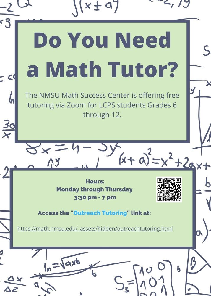 NMSU's Math Success Center Offers Tutoring to Middle and High School Students