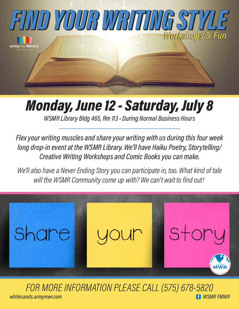 FIND YOUR WRITING STYLE Workshops & Fun