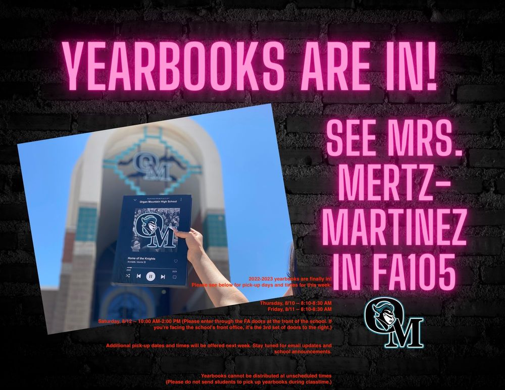 Yearbooks are in