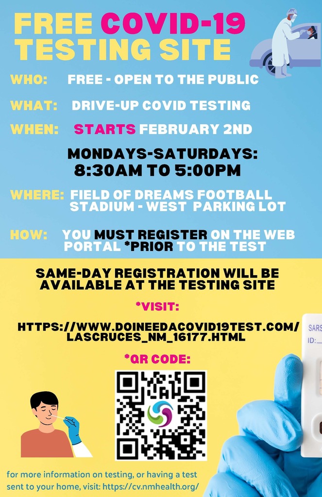 Free Covid-19 Testing Site in Feb.