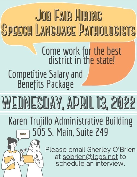 Job Fair Hiring Speech Language Pathologists