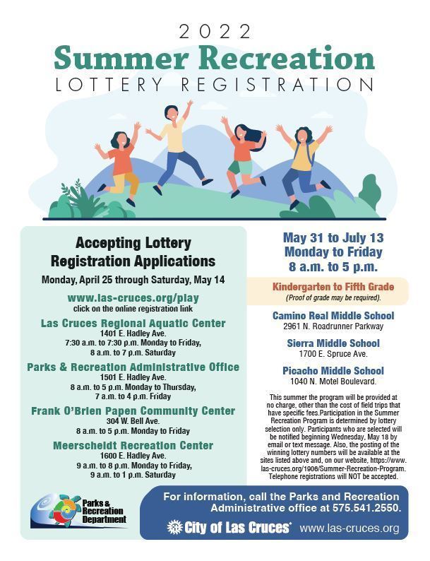Summer Recreation Lottery Registration 