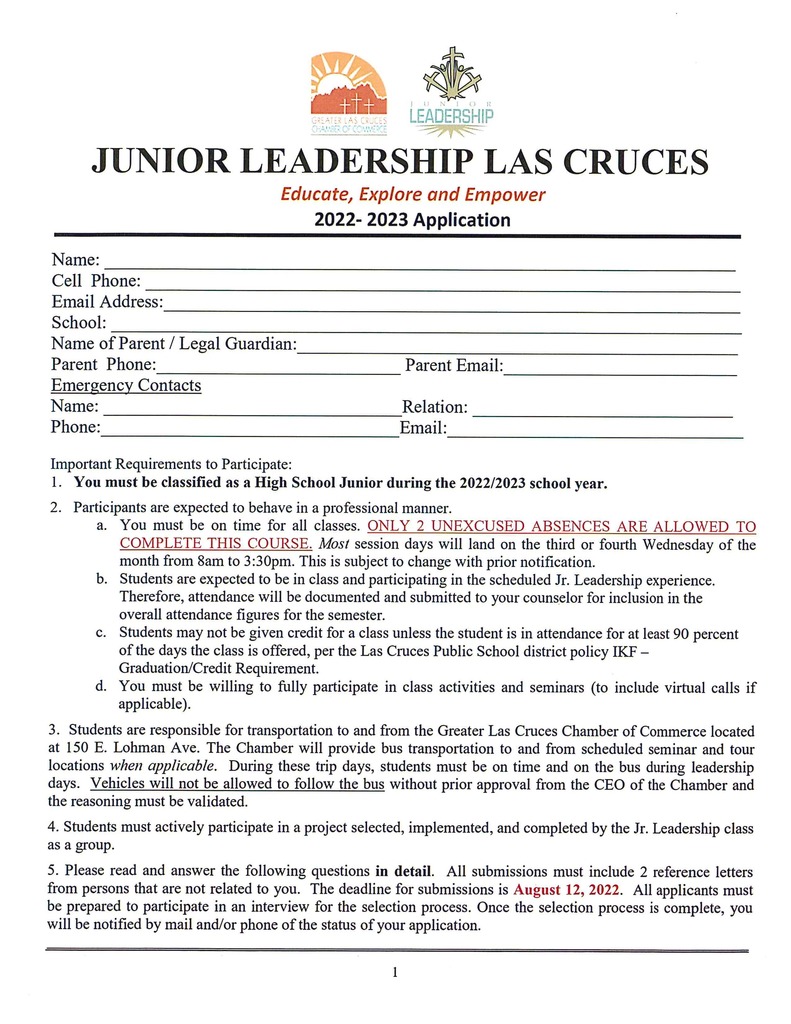 Junior leadership