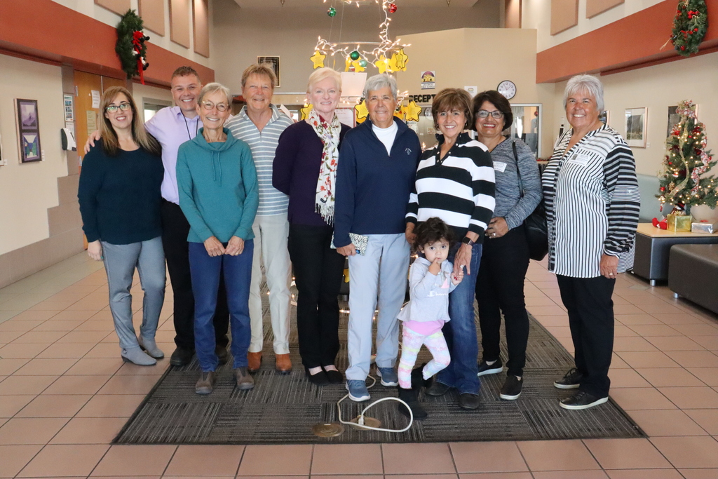 Linda Peterson, Kath Natzke, Linda Tetu, Ceal Sayah, Linda Acosta, Mia Hope, Ana Fe Coste, and Genevieve Trujillo pictured after donating $1,400 to the Mckinney-Vento Project Link Program at Las Cruces Public Schools