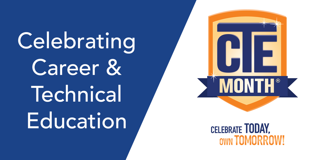 Every February, the CTE community celebrates CTE Month® to raise awareness of the role that CTE has in readying learners for college and career success. CTE Month is also a time to recognize and celebrate the achievements and accomplishments of our CTE partners at the local, state and national level.
