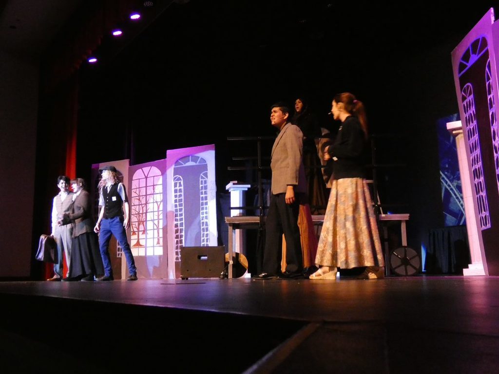 The Organ Mountain High School Knights of Stage are getting ready for the premier of the new Broadway Musical, Anastasia. Check out these photos taken by OMHS student Sebastian Garcia, as he takes us behind the scenes for rehearsal. 