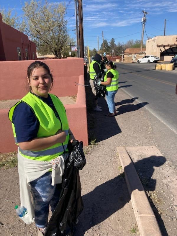 RGPI students are working hard today cleaning up the Town of Mesilla. Thank you Dorothy Sellars for helping us arrange a prom venue in exchange. We love our community partners!