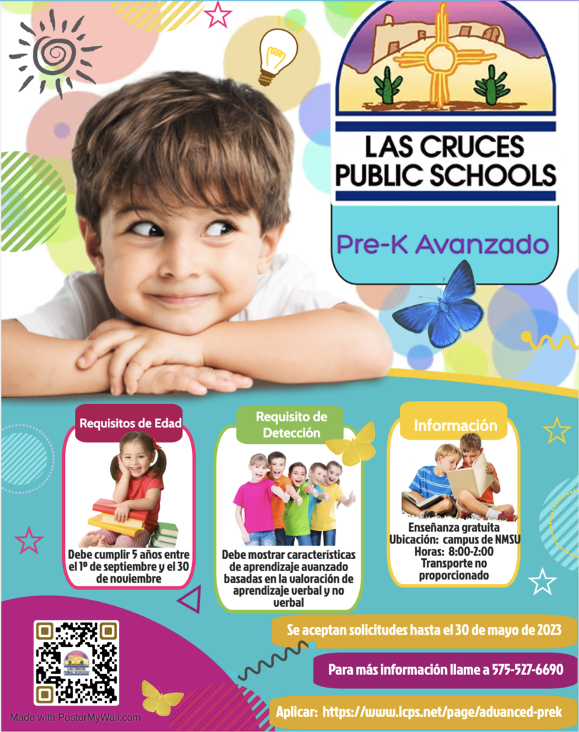 Las Cruces Public Schools is accepting applications for advanced Pre-K